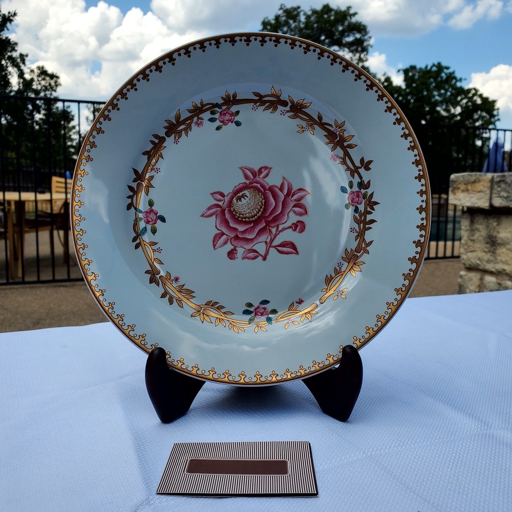 Vintage Avon Abigail Adams Porcelain Plate & Wood Stand ♡ 1985 ♡ NIB ♡ Peabody..